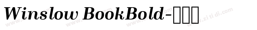 Winslow BookBold字体转换